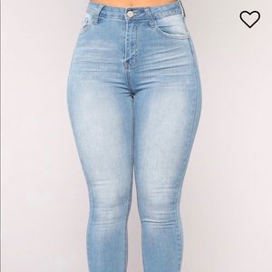 High waisted jeans